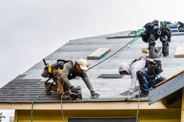 Professional Gutter Installation technician working in Allison, IA